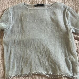 Brandy Melville White Sheer Top